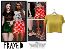 Frayed - Faye Tee - Yellow