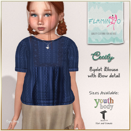 Cecily Blouse Navy Tweenster