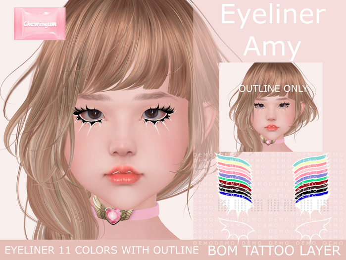 Chewingum Eyeliner + Outline Amy Bom Evox