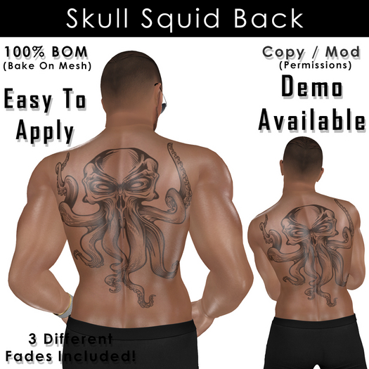 Skull Squid Tattoo