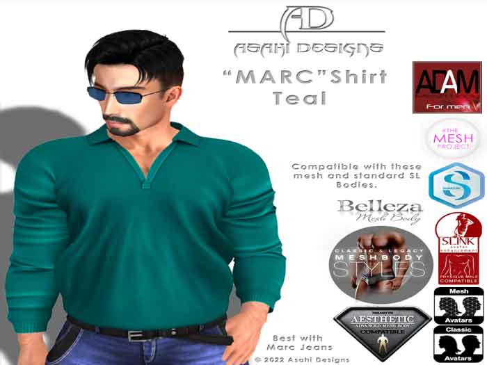 {AD} Mens MARC Shirt *Teal*