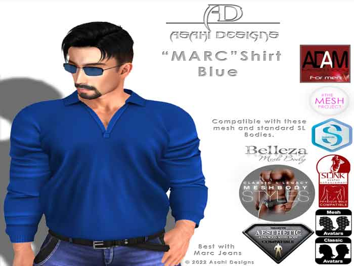 {AD} Mens MARC Shirt *Blue*