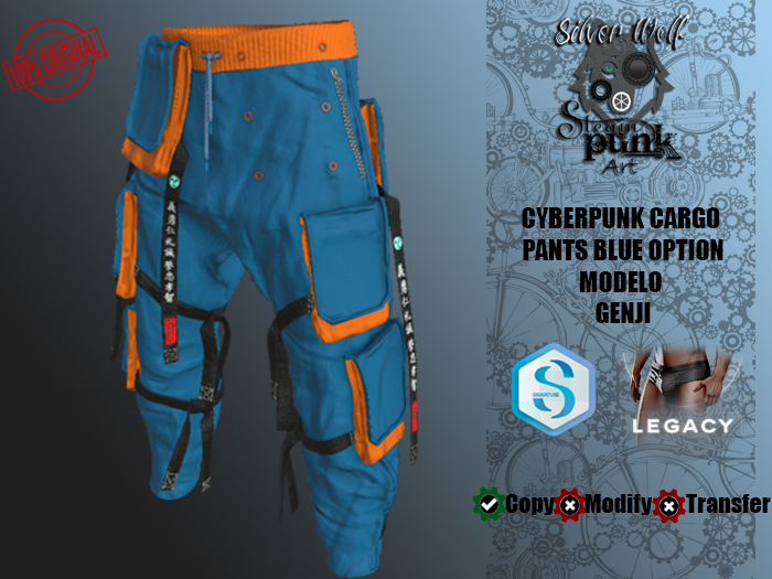 SW - Cyberpunk Cargo Pants Genji Blue Signature&Legacy Box
