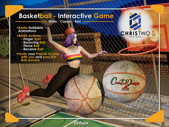 Basketball - White Copper Red - [Chris Two Designs]