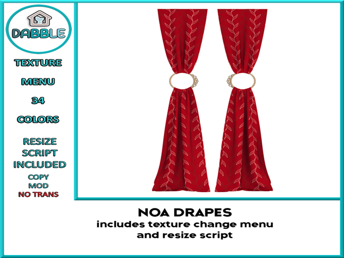 DB NOA DRAPES  add me