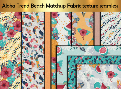 Second Life Marketplace - Aloha Trend Beach Matchup Fabric texture seamless
