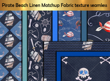 Pirate Beach Linen Matchup Fabric texture seamless