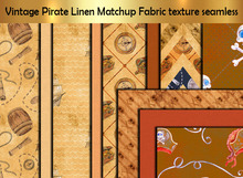 Vintage Pirate Linen Matchup Fabric texture seamless