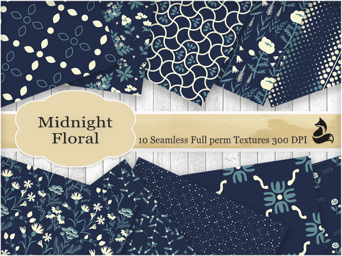 FF Midnight Floral Seamless Textures