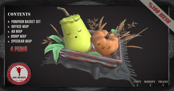 (Efe Design)  Pumpkin Basket Set Fullperm 