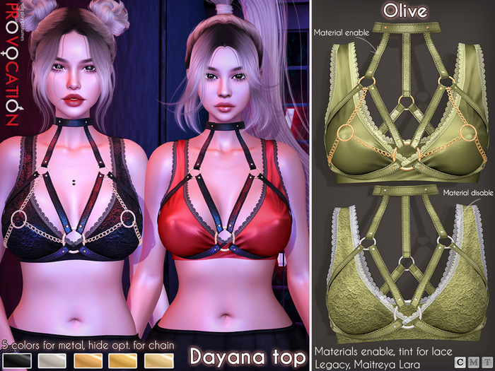 [Provocation] Dayana top-Olive
