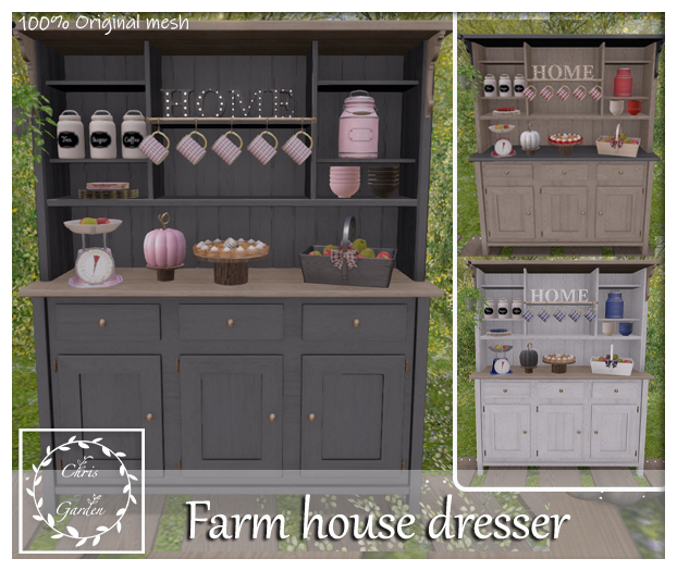 C*Farm house Dresser set all colors