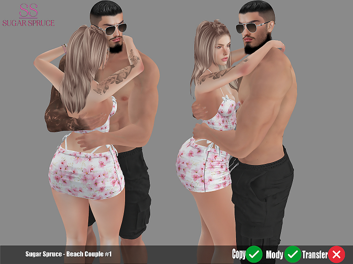 SUGAR*SPRUCE -Beach Couple #1 #2 (Add to Unpack)
