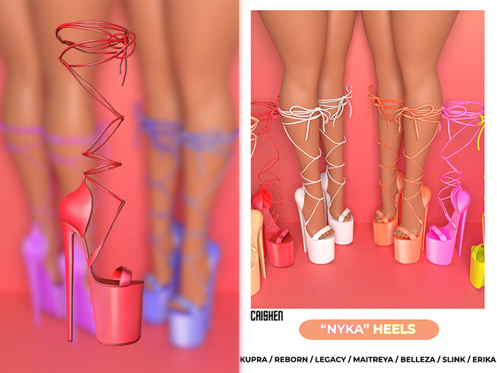 CAISHEN - "Nyka" Heels (Red) [UNPACKER]