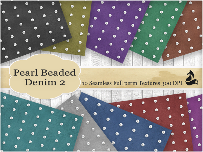 FF Pearl Beaded Denim Seamless Textures 2