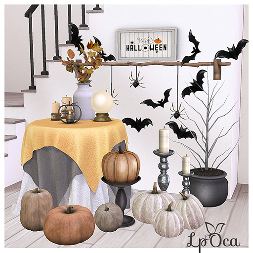 LpOca Round Draped Table Halloween