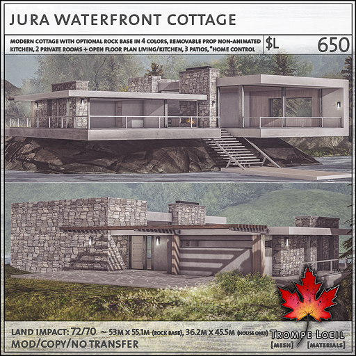 Trompe Loeil - Jura Waterfront Cottage [mesh]
