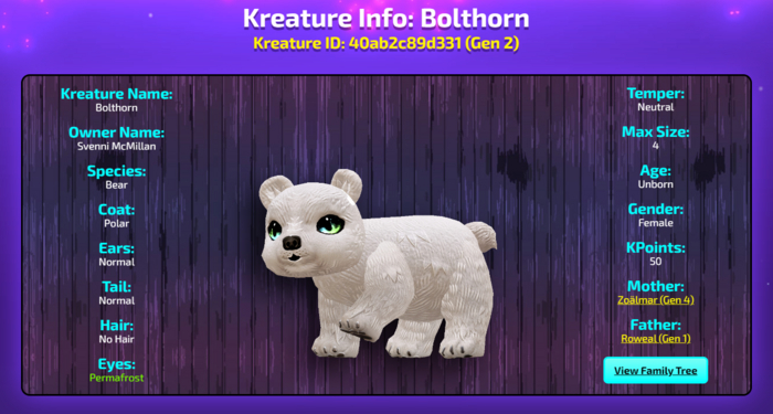 Kreatures Bear Gen 2 Polar