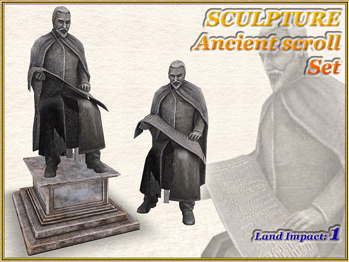 SCULPTURE - Ancient scroll Set (1 LI) (Full perm)