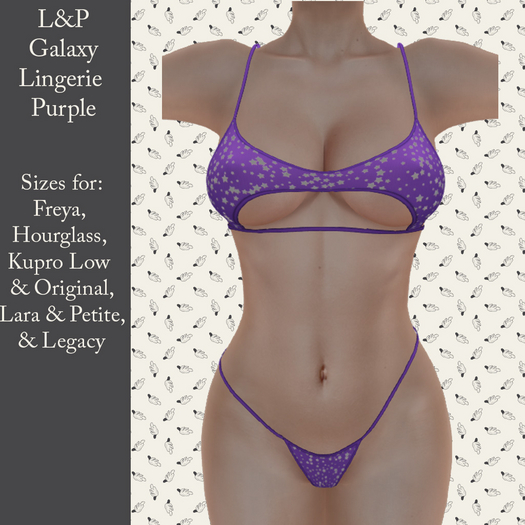 L&P Galaxy Lingerie - Purple