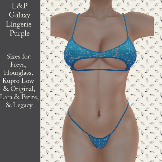L&P Galaxy Lingerie - Blue