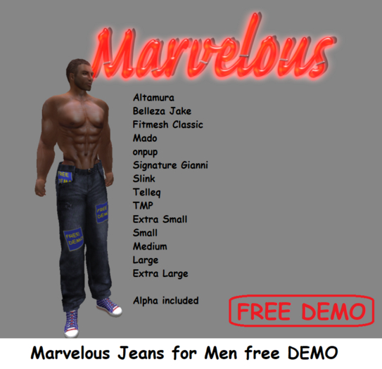 Marvelous Jeans for Men Free DEMO
