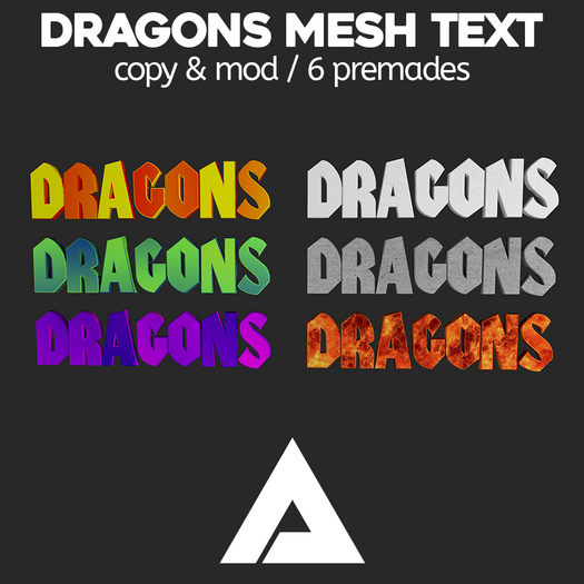 [ALPHA Dragons] Dragons Mesh Text