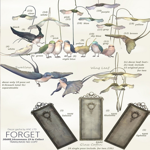 9){anc} forget. Swallow [sunyellow]