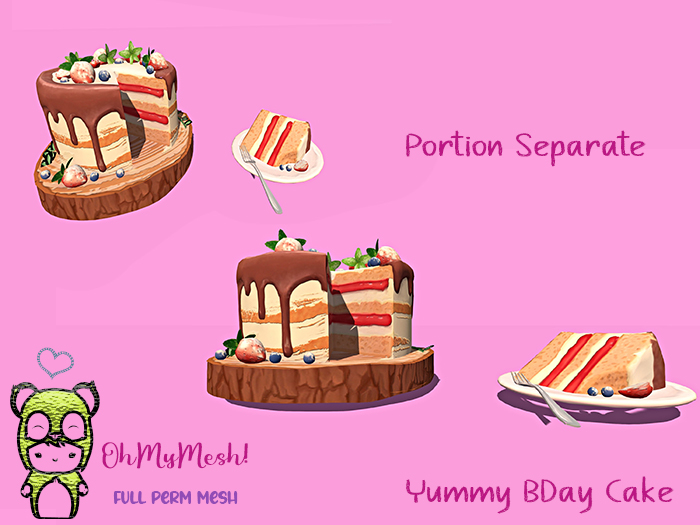 OhMyMesh! Yummy BDay Cake - Full Perm Mesh