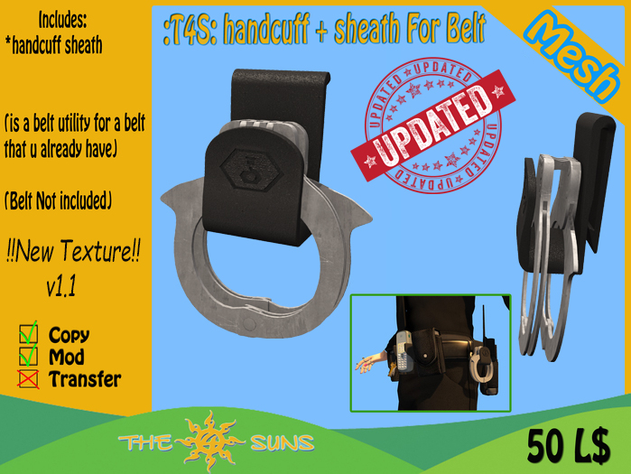 :T4S: handcuff sheath For Belt