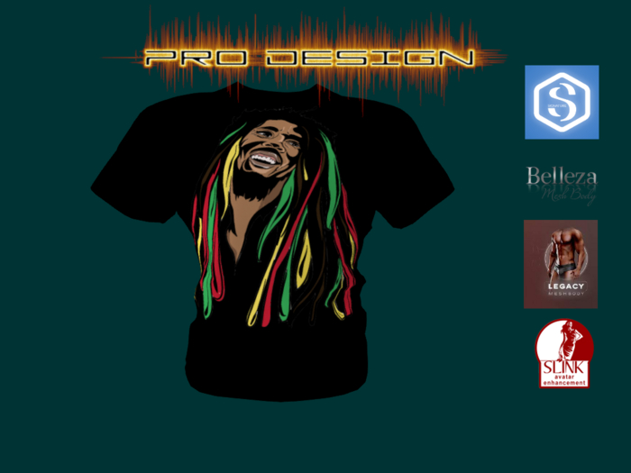 Pro Design short Sleeve Bob Marley