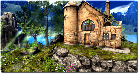 Second Life Scenes Second Life Marketplace - Cottage Scene by Felix 145 Li=52x36m Size c-m