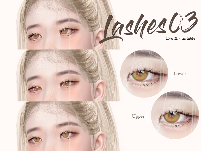 Kufuku - Lashes03 / EVO X / Tintable
