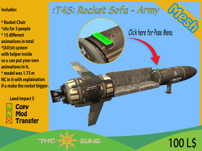 :T4S: Rocket Sofa - Army