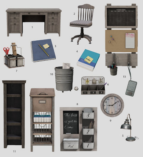 Serenity Style Farm Office Complete Set