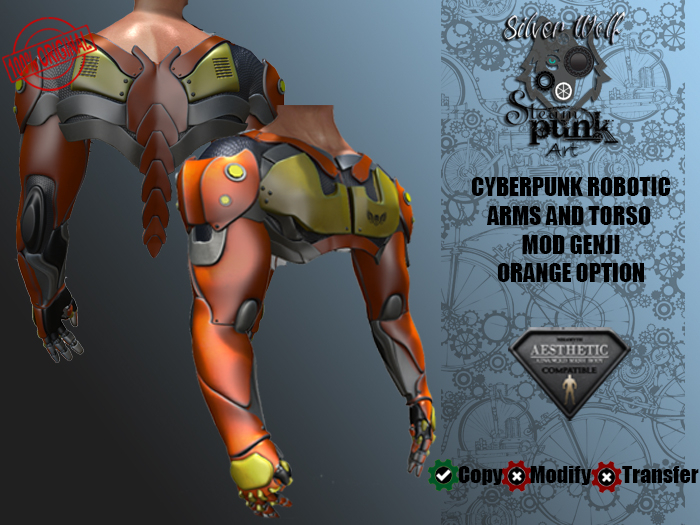 SW - Cyberpunk Torso&Arms Genji Aesthetic Orange (Box)