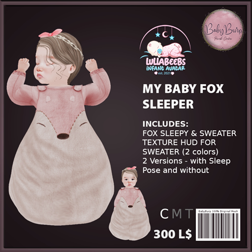 {BB} My baby Fox Sleeper - blush