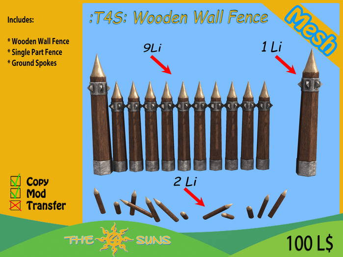 :T4S: Wooden Wall Fence