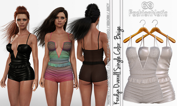 Kordyn Overall Beige - Maitreya Lara, Lara Petite, Kupra Original, Legacy, Nerido, Reborn, Juicy- FashionNatic