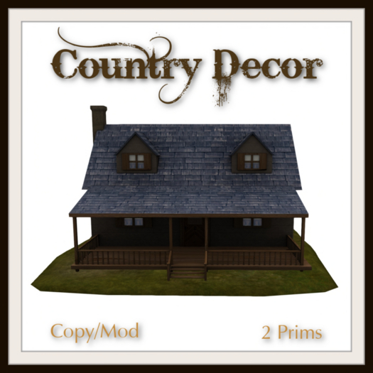 = Country Decor = Miniature House - Blue