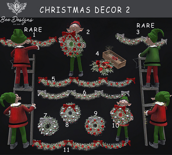 03 Bee Designs Christmas Decor 2 RARE