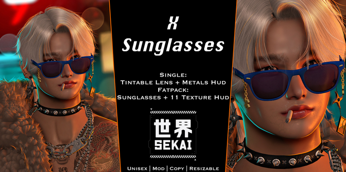 +SEKAI+ X Sunglasses - Blue