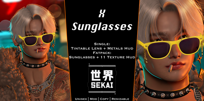 +SEKAI+ X Sunglasses - Yellow