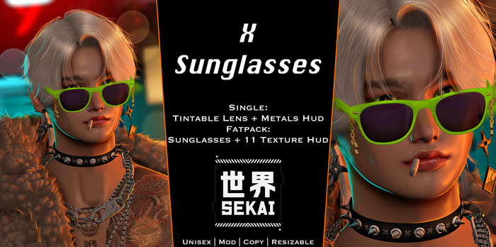 +SEKAI+ X Sunglasses - Lime