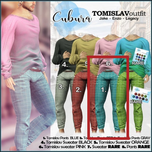 1. Cubura Tomislav Pants Jake BLUE RARE