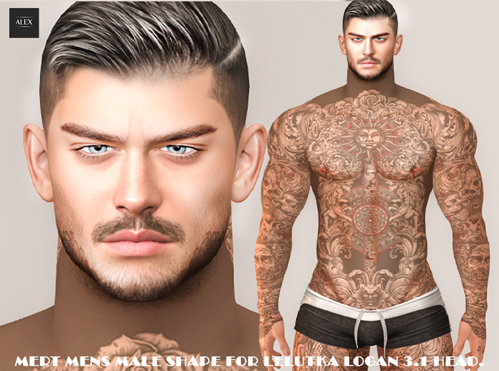 MERT Mens Shape for Lelutka LOGAN Head   3.1