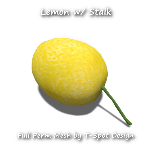 T-Spot Lemon w/ Stalk - Full Perm Mesh & Sculpt Kit