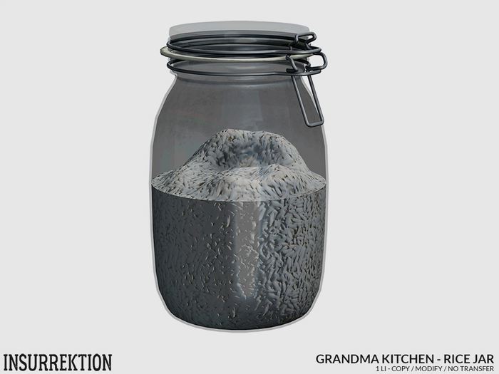 [IK] Grandma Kitchen Deco Set 1 - Rice Jar