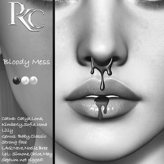 *PKC* Bloody Mess Bento Face Piercing Set DEMO