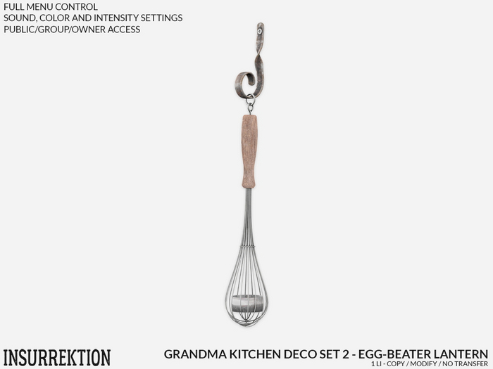 [IK] Grandma Kitchen Deco Set 2 - Egg-beater lantern